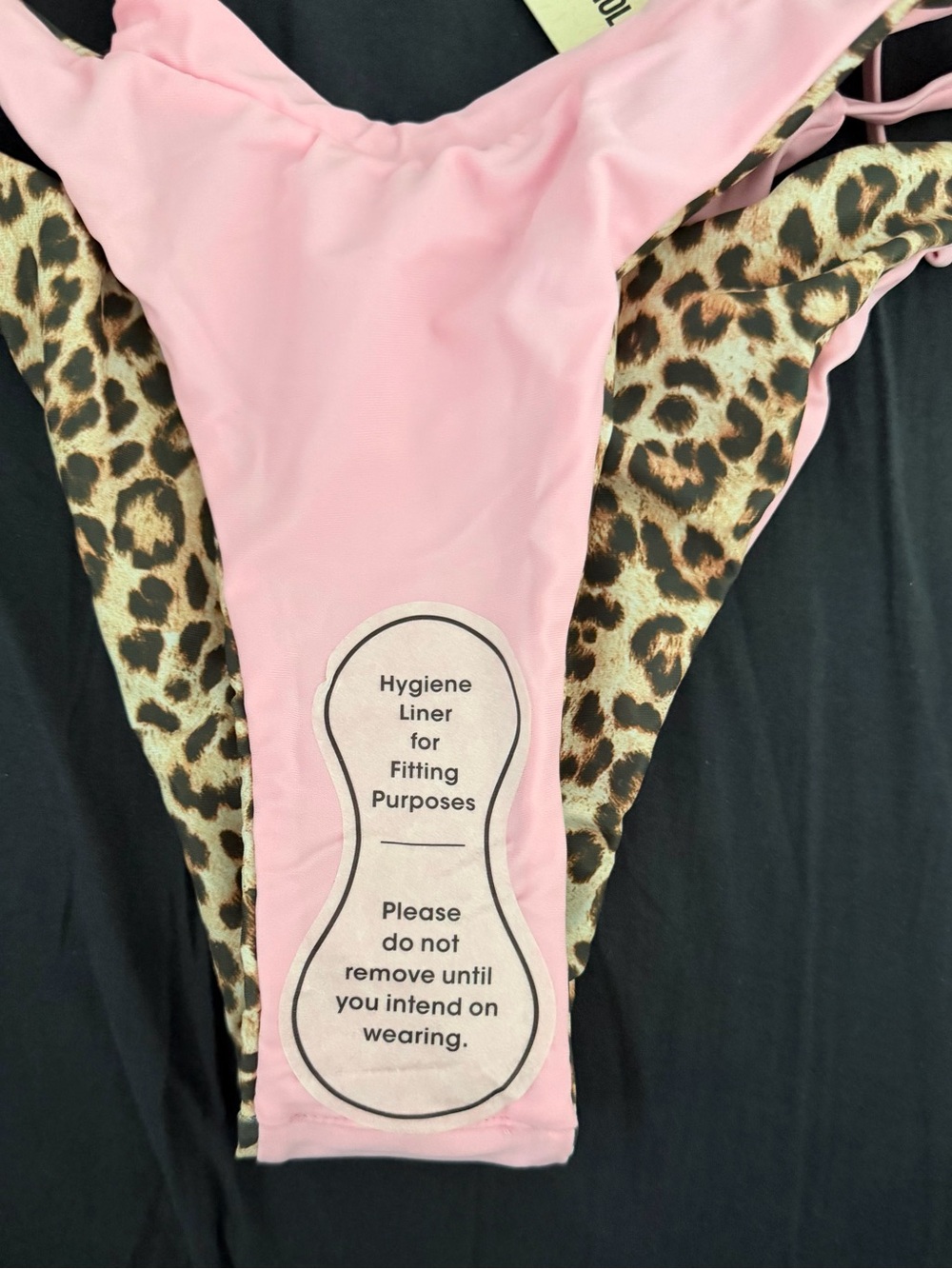 BRAND NEW Seamolly Leopard Print Contrast O-Ring Bikini Set - Pink & Leopard - Picture 3 of 3